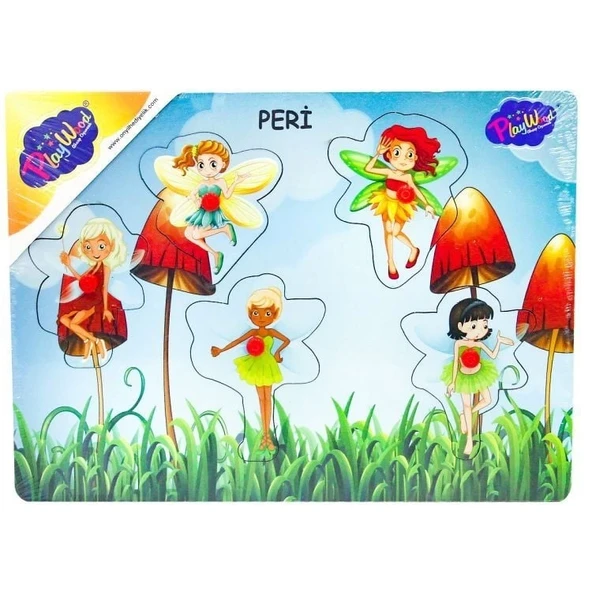 Ahşap Tutmalı Peri Kızı Puzzle - Resim 3