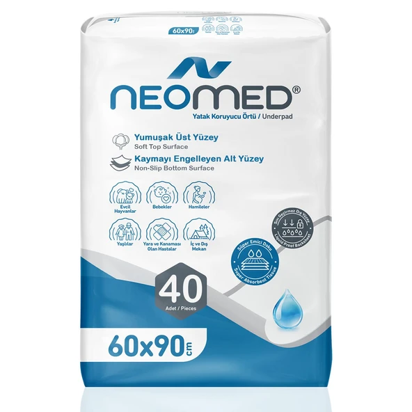 Neomed Yatak Koruyucu Örtü 60x90 Cm 40 Adet ürün görseli 1