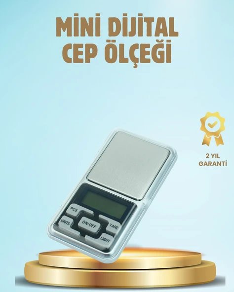 300 Gr Hassas Cep Terazisi Mavi Işıklı LCD Ekranlı ürün görseli 1