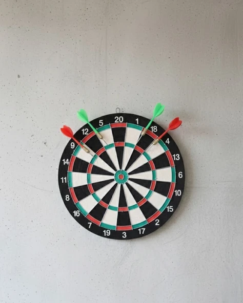 17 İnç Profesyonel Dart Tahtası Dayanıklı Yapı ve 4 Metal Dart Oku ürün görseli 1