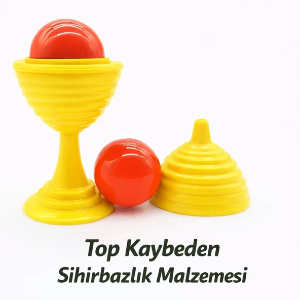 Sarı Renk Sihirli Kupa Top Kaybetme Oyunu 7 cm ürün görseli 1