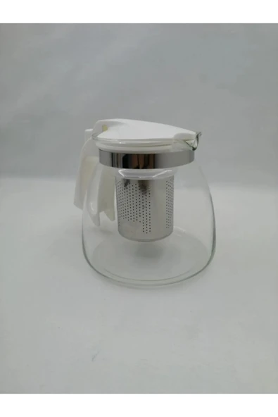 Çelik Süzgeçli Cam Demlik 900 Ml. Royaleks-8882 ürün görseli 1