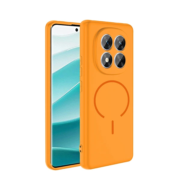 Xiaomi Redmi Note 14 Pro 5G Kılıf Meta Lansman M-Safe Kamera Korumalı içi Kadife Yumuşak Renkli Süet Silikon ürün görseli 1