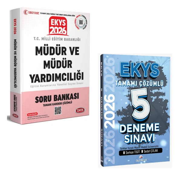2026 MEB EKYS Müdür ve Müdür Yardımcılığı Soru Bankası (Maarif Modeline Göre) Data Yayınları & MEB EKYS Müdür ve Müdür Yardımcılığı 5 Deneme Dizgi Yayınları Seti ürün görseli 1