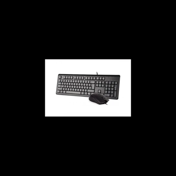 A4 TECH KR-9276, Siyah, USB Kablolu, Türkçe Q, Multimedya, Klavye Mouse Set - Resim 2