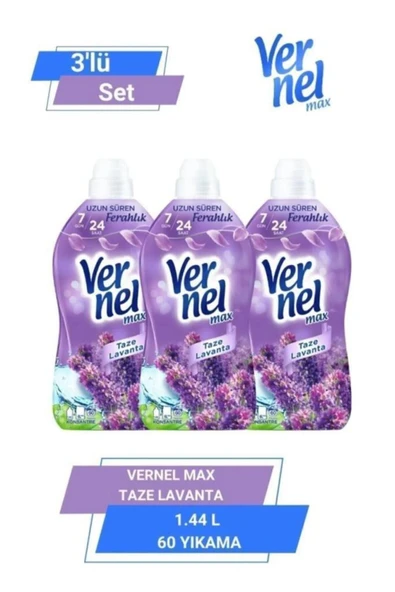 Vernel Max Taze Lavanta 1.44l 60 Yıkama 3 Lü Set ürün görseli 1