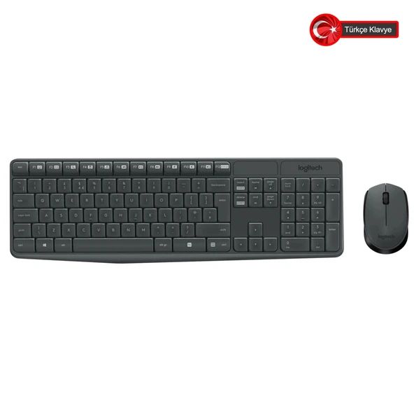 LOGITECH MK235, 920-007925, Kablosuz, Türkçe Q, Klavye Mouse Set ürün görseli 1
