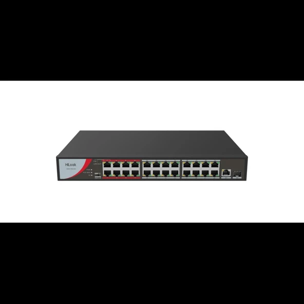 HILOOK NS-0326P-230(B), 24Port, Megabit, PoE 230W, 1 Port GigaBit Lan, 1 Port GigaBit SFP, Long Range 250Metre, Yönetile ürün görseli 1