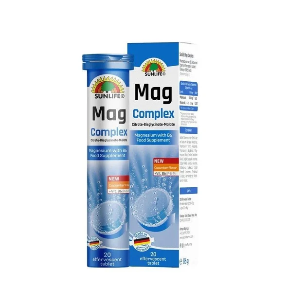 SunLife MAG Complex Magnezyum 20 Efervesan Tablet ürün görseli 1