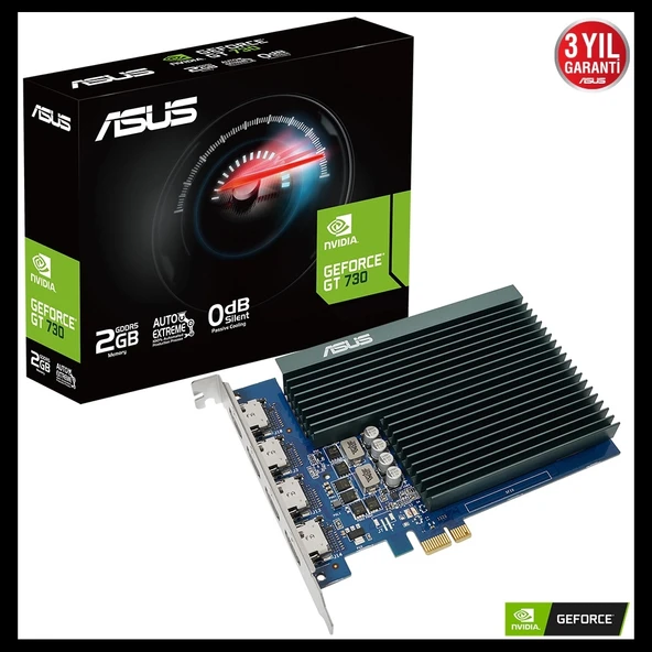 ASUS GT730-4H-SL-2GD5, 2Gb, GDDR5, 64Bit, 4xHDMI Ekran Kartı ürün görseli 1