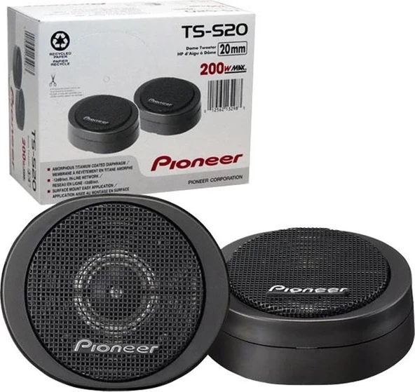 pıoneer ts-s20 -200 watt hard dome super tweeter-tiz hoparlör-2 adettir ürün görseli 1