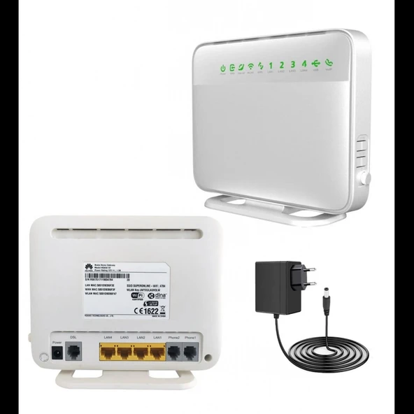 HUAWEI HG658 V2, 4 Port, 2.4Ghz Wifi, 300Mbps, Dahili Anten, VDSL2 MODEM ürün görseli 1