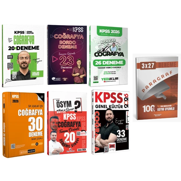 2026 KPSS Coğrafya Süper Kazandıran Karma Deneme Seti ürün görseli 1