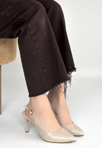 Uster Bej Rugan Topuklu Ayakkabı - Resim 3