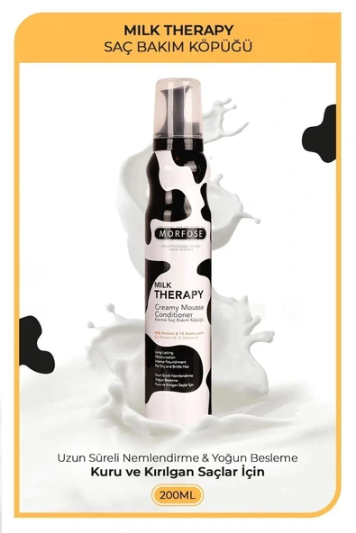 Milk Therapy Kremsi Saç Bakım Köpük 200 ML - Besleyici Koruyucu - mrfs ürün görseli 1