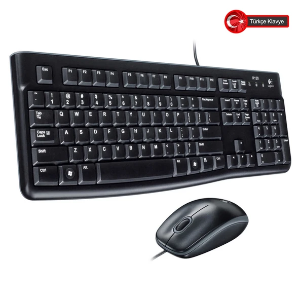 LOGITECH MK120, 920-002560, USB Kablolu, Türkçe Q, Klavye Mouse Set - Resim 2