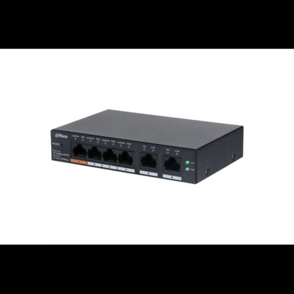 DAHUA CS4006-4ET-60, 4 Port, Megabit, PoE 60W, 2 Port Uplink, Cloud Yönetilebilir, Switch ürün görseli 1