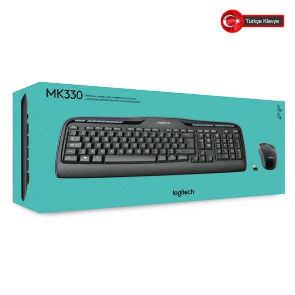 LOGITECH MK330, 920-003988, Kablosuz, Türkçe Q, Klavye Mouse Set - Resim 3