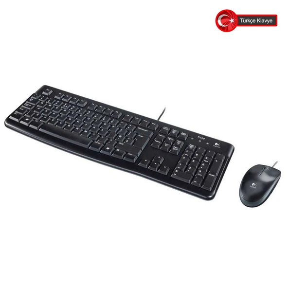 LOGITECH MK120, 920-002560, USB Kablolu, Türkçe Q, Klavye Mouse Set - Resim 3