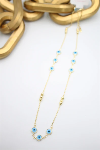 Xuping Nazar Kolye - 50 cm - Altın - Resim 2
