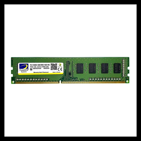 TwinMOS MDD38GB1600D, 8GB, DDR3, 1600MHz, 1.5V Desktop Ram ürün görseli 1