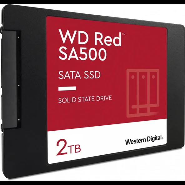 WD Red SA500, WDS200T2R0A, 2TB, 560/530, SERVER ve NAS için Enterprise, 2,5" SATA, SSD ürün görseli 1