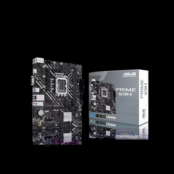 ASUS PRIME H610M-K, 2xDDR5, M.2, D-SUB, HDMI, 12-13.14.Nesil, LGA1700 Soket, Anakart ürün görseli 1