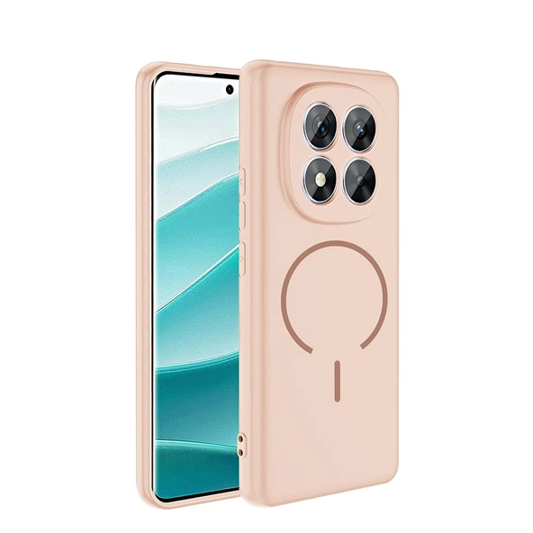 Xiaomi Redmi Note 14 Pro 4G Kılıf Meta Lansman M-Safe Kamera Korumalı içi Kadife Yumuşak Renkli Süet Silikon ürün görseli 1