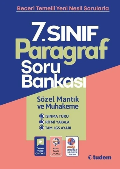 7. Sınıf Paragraf Soru Bankası Tudem Yayınları ürün görseli 1