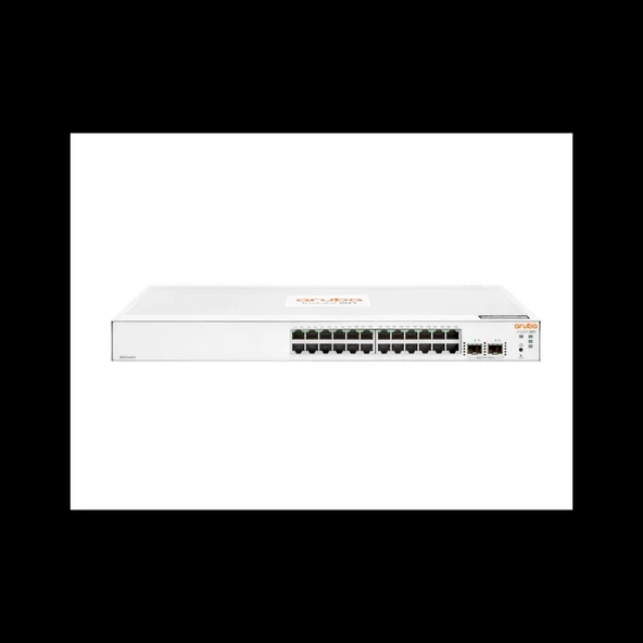 HP Aruba Instant On, JL812A, 1830-24G, 24Port, GigaBit, 2 Port Gigabit SFP, Yönetilebilir, Rack Mount Switch ürün görseli 1
