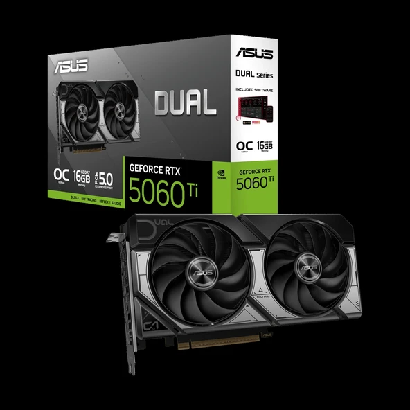 ASUS DUAL-RTX5060TI-O16G, 16Gb, 128Bit, GDDR7, 1xHDMI, 3xDP GAMING Ekran Kartı ürün görseli 1