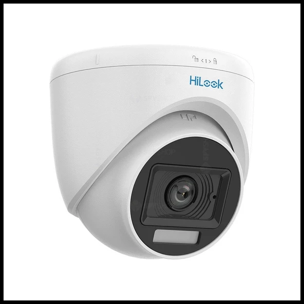 HILOOK THC-T129-LPS, 2Mpix, 2.8mm Lens, 20Mt Gece Görüşü, Color Vu, Dahili Mikrofon, Dome Kamera ürün görseli 1