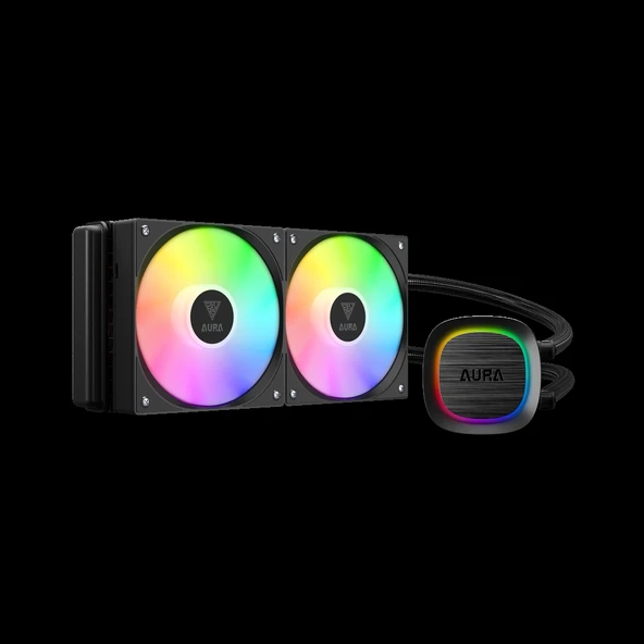 GAMDIAS AURA GL240 V2, 240mm, RGB, 2 Fanlı, CPU Sıvı Soğutma ürün görseli 1