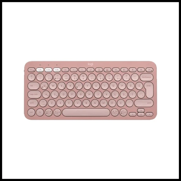 LOGITECH K380S, Pebble Keys 2,  Rose, 920-011861, Bluetooth, Türkçe, Q, Multimedya, Mini Klavye ürün görseli 1