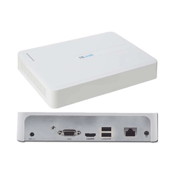 HILOOK NVR-108H-D, 8Kanal, 4Mpix, H265+, 1 HDD Desteği, 1080P Kayıt, 60Mbps Bant Genişliği, NVR ürün görseli 1