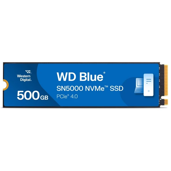 WD Blue SN5000, WDS500G4B0E, 500GB, 5000/4000, Gen4, NVMe PCIe M.2 2280,  SSD ürün görseli 1