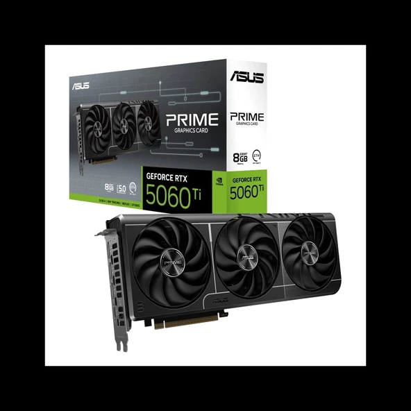 ASUS PRIME-RTX5060TI-O8G, 8Gb, 128Bit, GDDR7, 1xHDMI, 3xDP GAMING Ekran Kartı ürün görseli 1