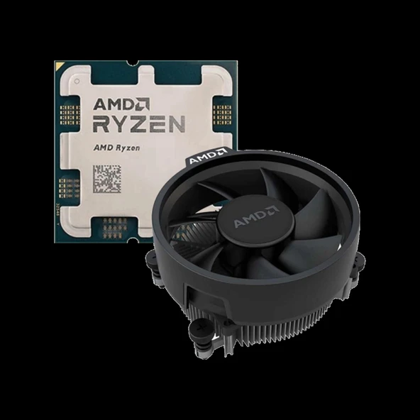 AMD RYZEN 5 7500F 6 Core, 3,7-5.00GHz, 38Mb Cache, 65W,  AM5 Soket, MPK, (Dahili Grafik YOK, Fan VAR) ürün görseli 1