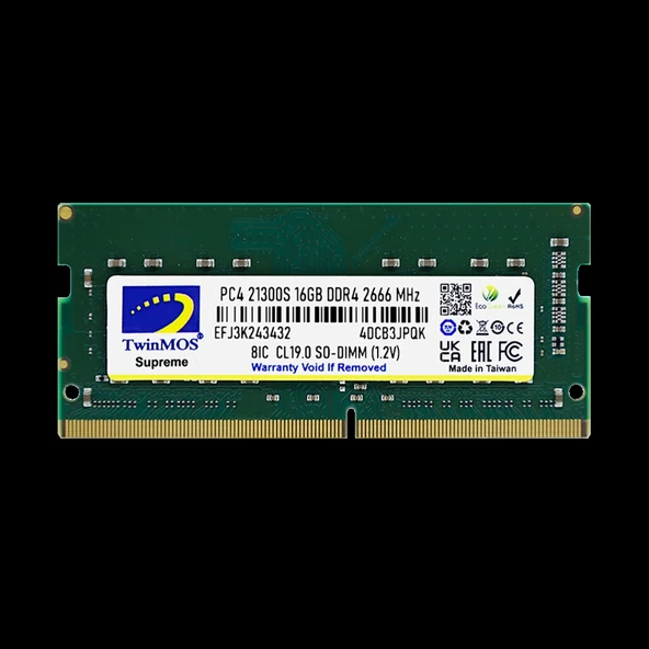 TwinMOS MDD416GB2666N, 16GB, DDR4, 2666MHz, 1.2V Notebook Ram ürün görseli 1