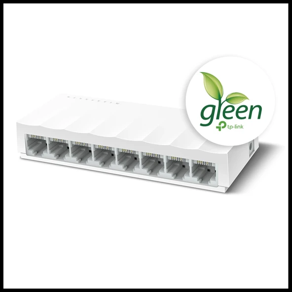 TP-LINK LS1008, Green Tech, 8 Port, MegaBit, Yönetilemez, Masaüstü Switch ürün görseli 1