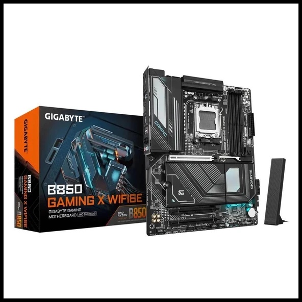 GIGABYTE B850 GAMING X WIFI6E, 4xDDR5, 3xM.2, DP, HDMI, Type-C, Wi-Fi6E, Bluetooth 5.3, AM5 Soket GAMING Anakart ürün görseli 1