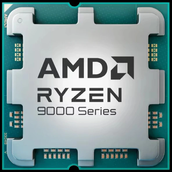 AMD RYZEN 5 9600X 6 Core, 3,90-5.40GHz, 38Mb Cache, 65W,  AM5 Soket, TRAY, (Dahili Grafik VAR, Fan YOK) ürün görseli 1