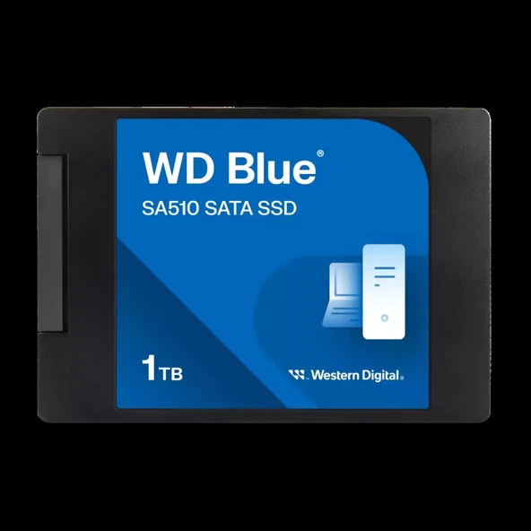 WD Blue SA510, WDS100T3B0A, 1TB, 560/510, 3D NAND, 2,5" SATA, SSD ürün görseli 1