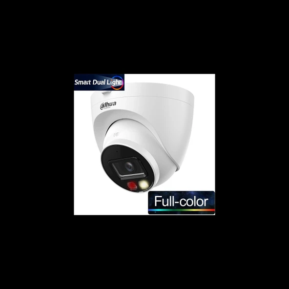 DAHUA IPC-HDW1249T-S-IL, 2Mpix, 2,8mm Lens, SD Kart, Smart Dual Light, H265+, 30Mt Gece Görüşü, Dahili Mikrofon, IP67, P ürün görseli 1
