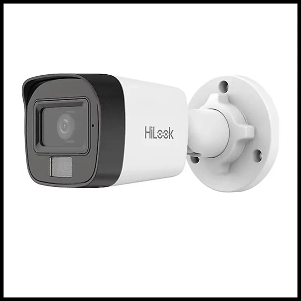 HILOOK IPC-B140HA-LUFC, 4Mpix, 2,8mm Lens, H265+, Dual Light, 20Mt Gece Görüşü, Dahili Mikrofon, IP67, PoE, Bullet, IP K ürün görseli 1