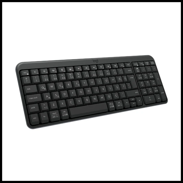 LOGITECH K250, Siyah, 920-013460, Bluetooth, Türkçe Q, Multimedya, Kompakt Klavye - Resim 3