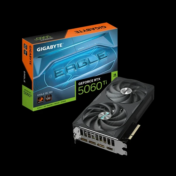 GIGABYTE GV-N506TEAGLE OC-16GD, RTX5060TI, EAGLE OC, 16Gb, GDDR7, 128BIT, 2 Fanlı, 1xHDMI, 3xDP, GAMING Ekran KARTI ürün görseli 1