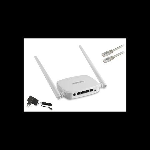 EVEREST EWR-301, 4Port, 300Mbps, 2.4Ghz Wifi, Masaüstü, Megabit, Repeater, Router, Access Point ürün görseli 1