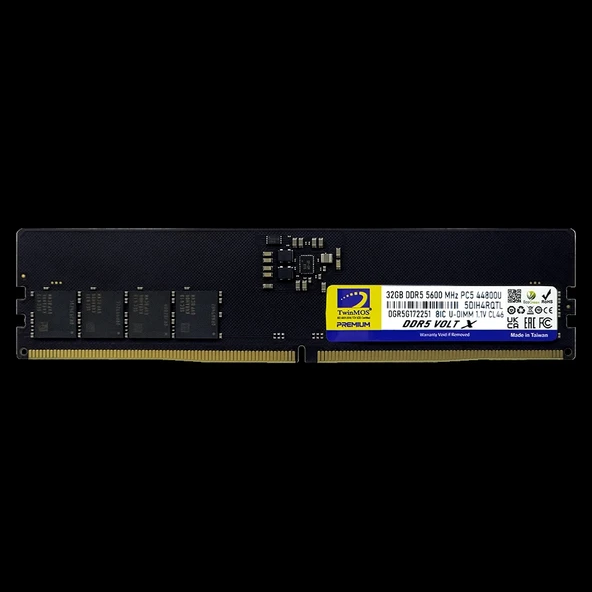 TwinMOS TMD532GB5600U46WO, VoltX, 32GB, DDR5,  5600MHz, CL46, 1.1V Desktop Ram ürün görseli 1