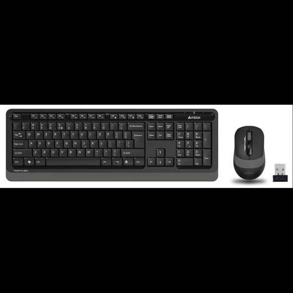 A4 TECH FG1010, Gri, FSTYLER, 2.4Ghz Kablosuz, Türkçe Q, Klavye Mouse Set ürün görseli 1